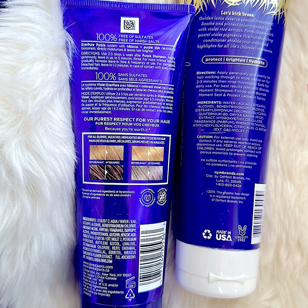๐ฅณHP 3pc HairCare Set Purple Conditioning Treatments Stop Brassy Unwatered Tones - Picture 3 of 16